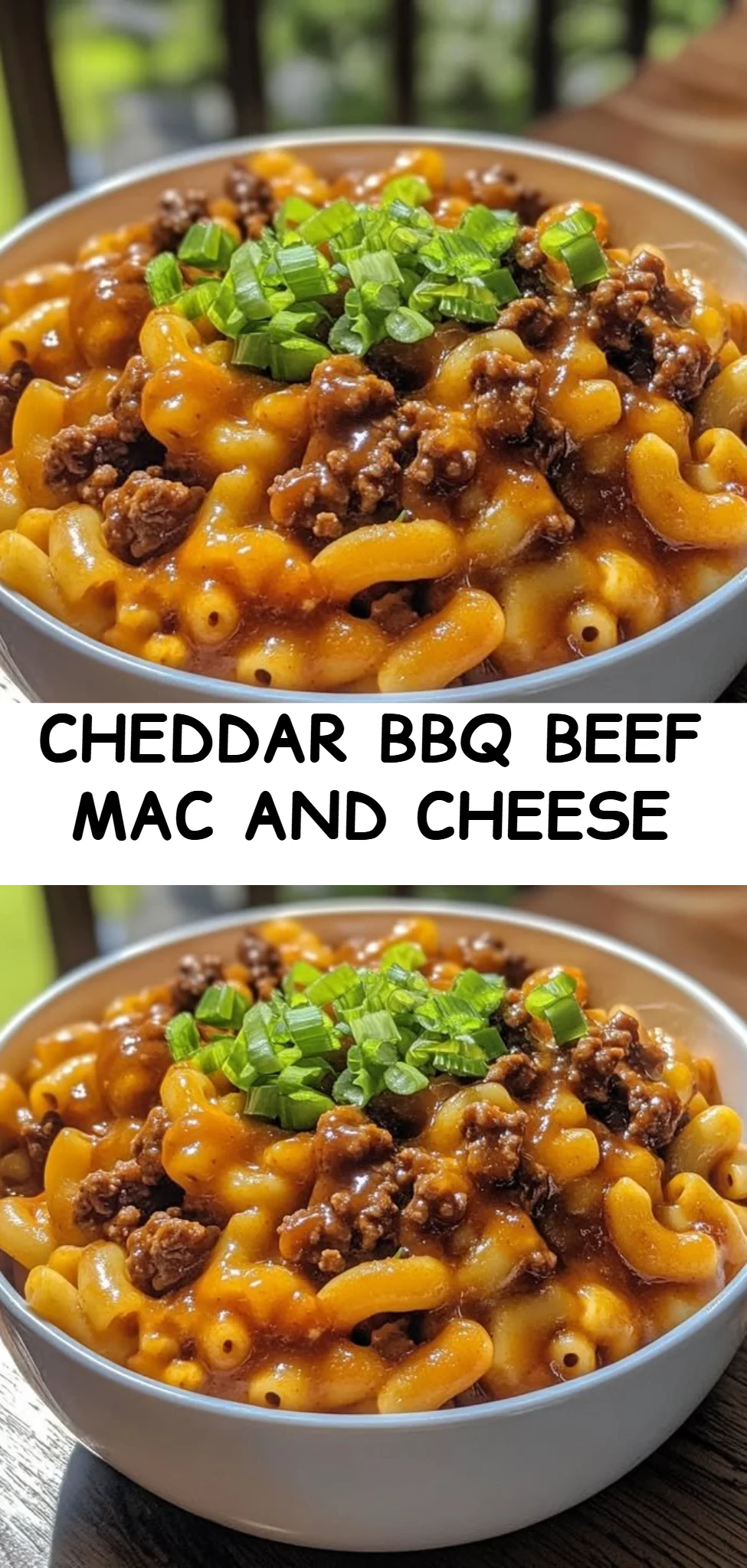 Cheddar BBQ Beef Mac and Cheese