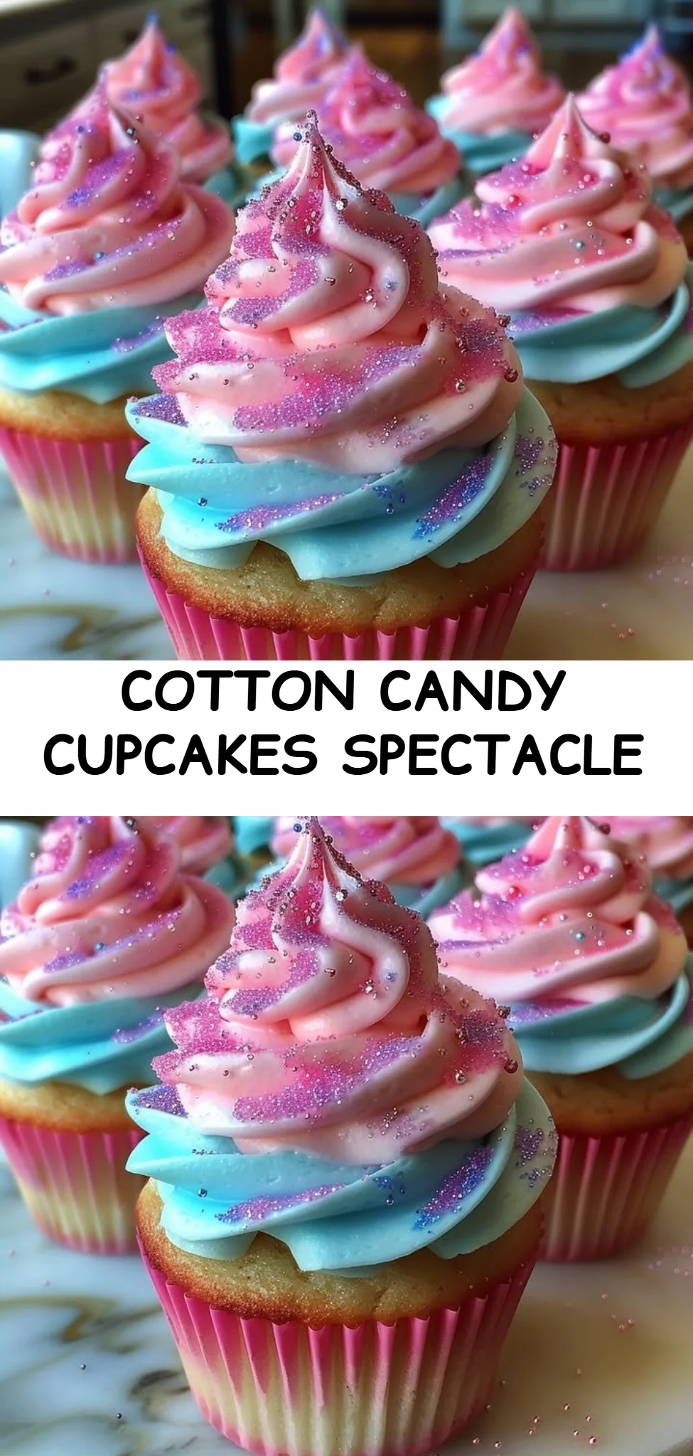 Cotton Candy Cupcakes Spectacle