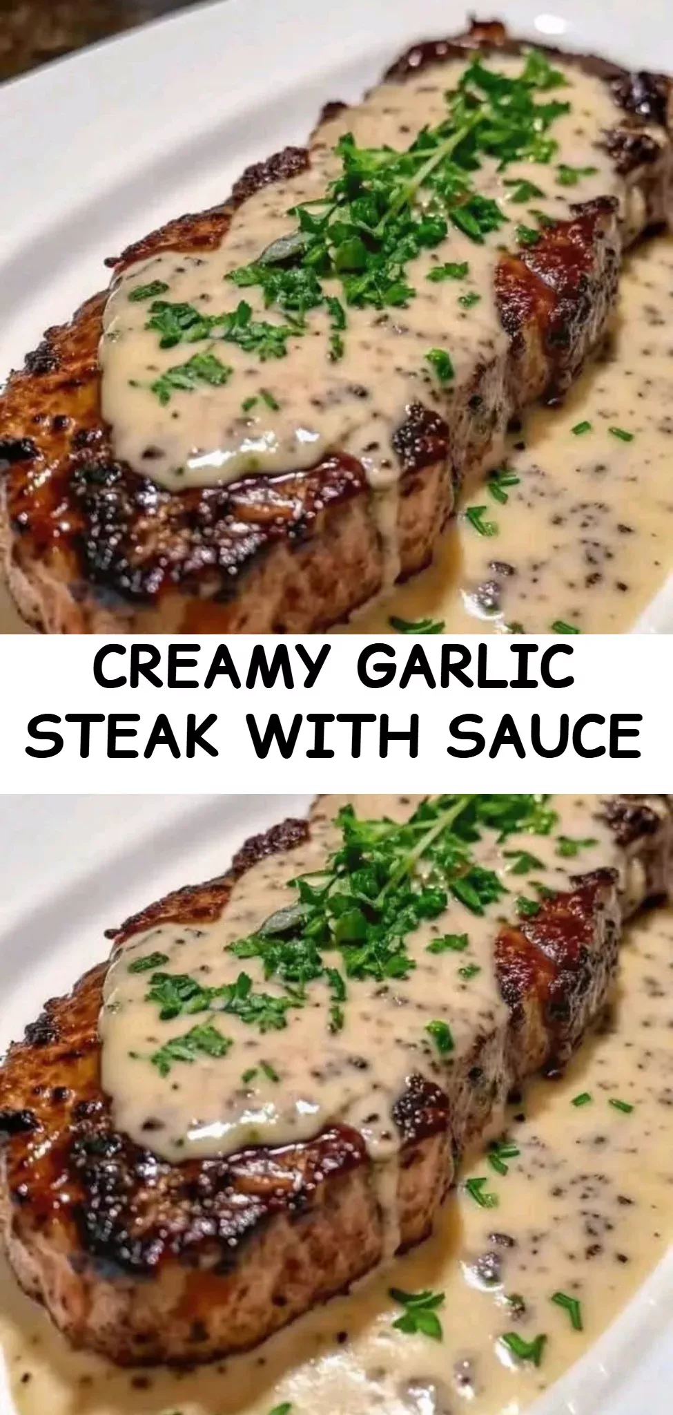 Creamy Garlic Steak with Sauce