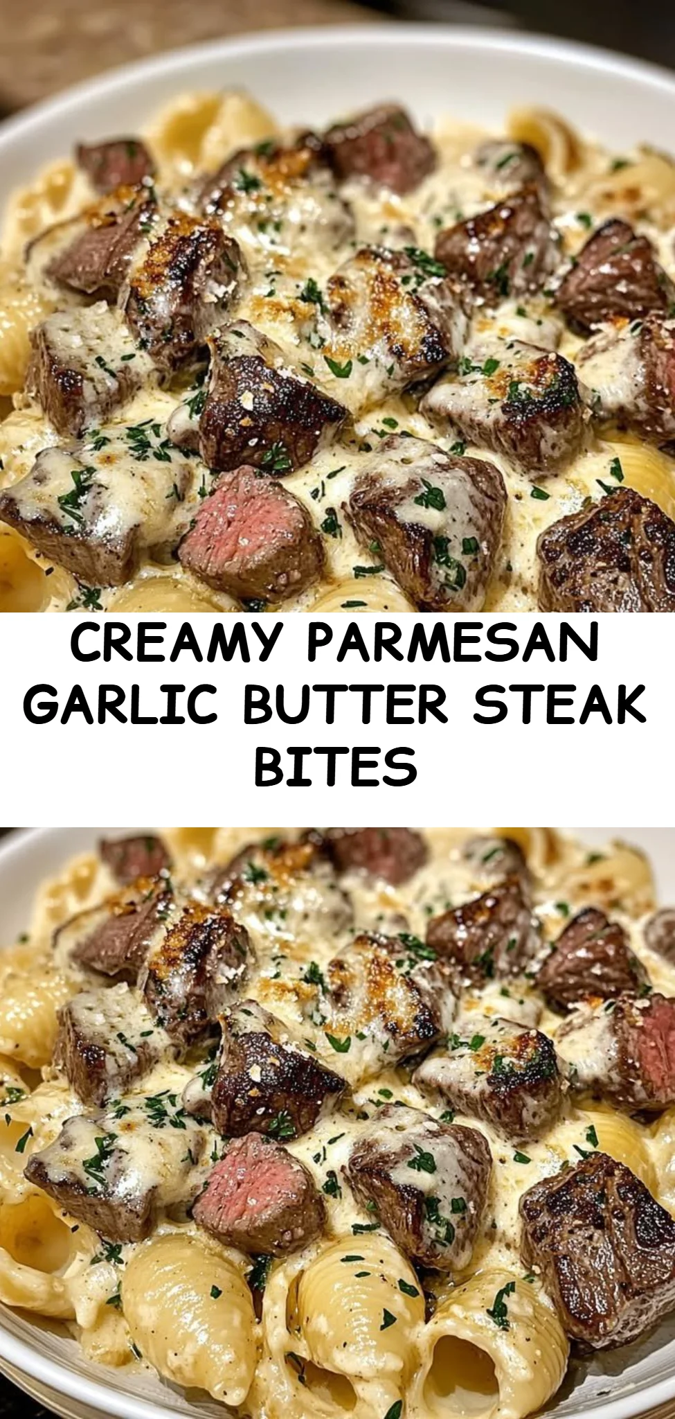 Creamy Parmesan Garlic Butter Steak Bites