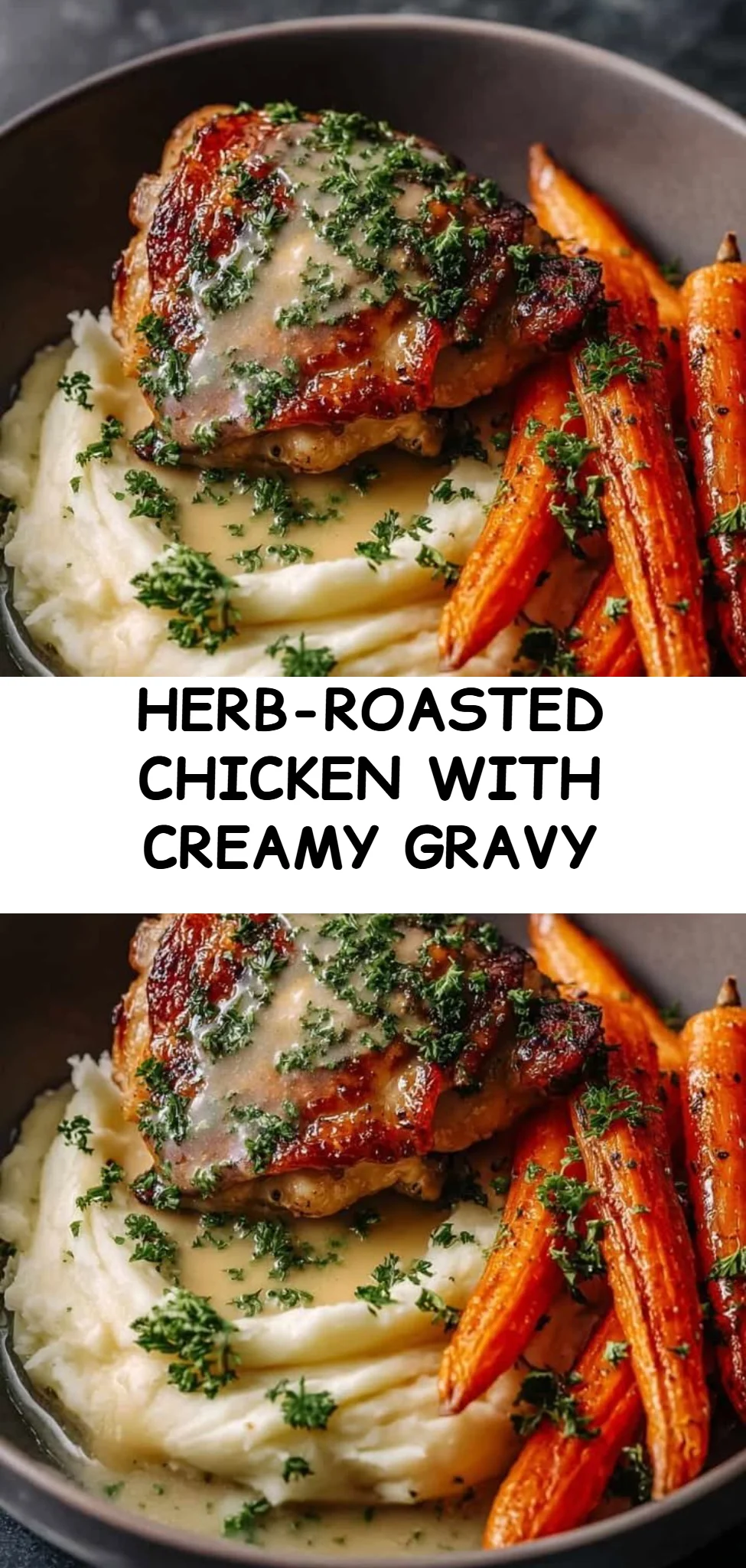 Herb-Roasted Chicken with Creamy Gravy