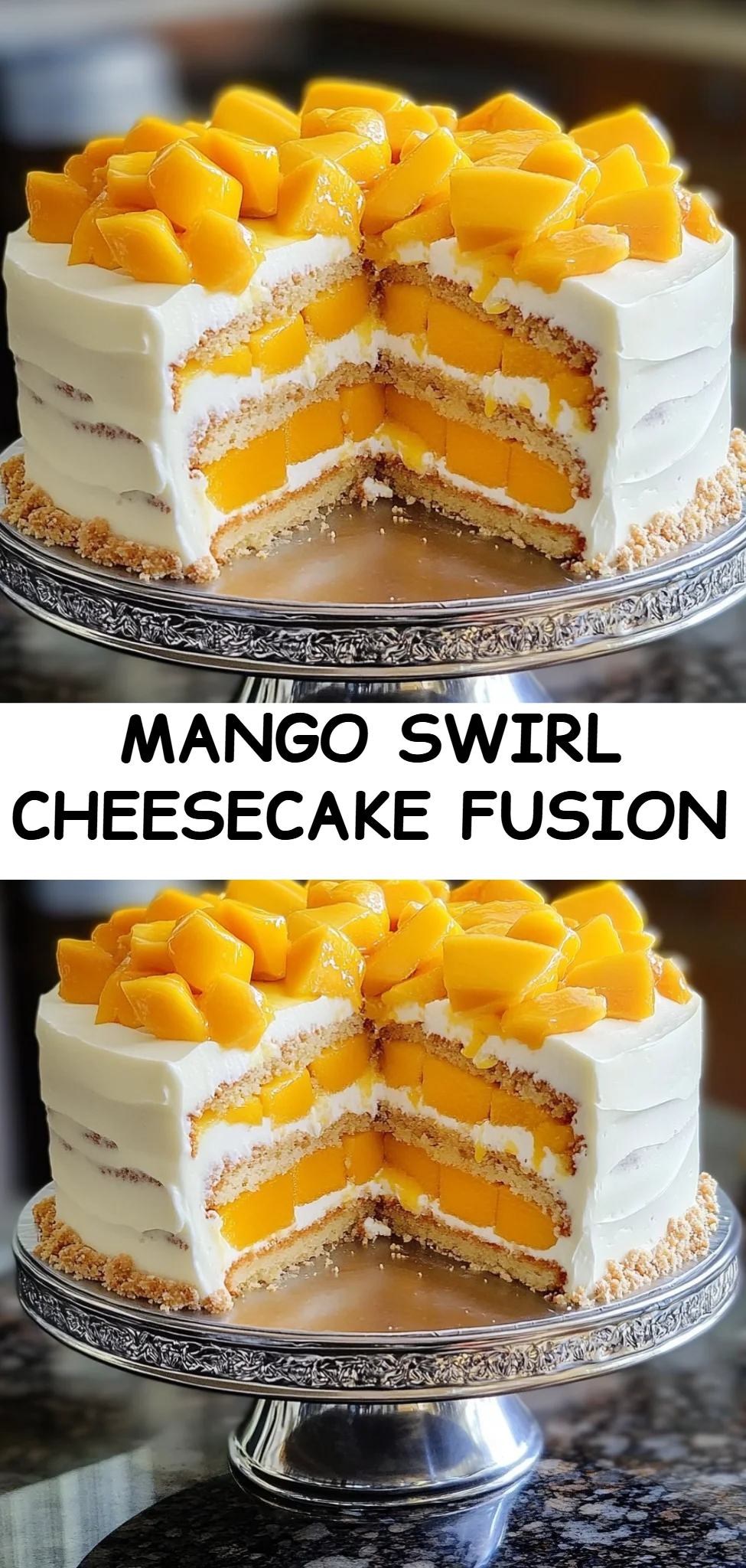 Mango Swirl Cheesecake Fusion