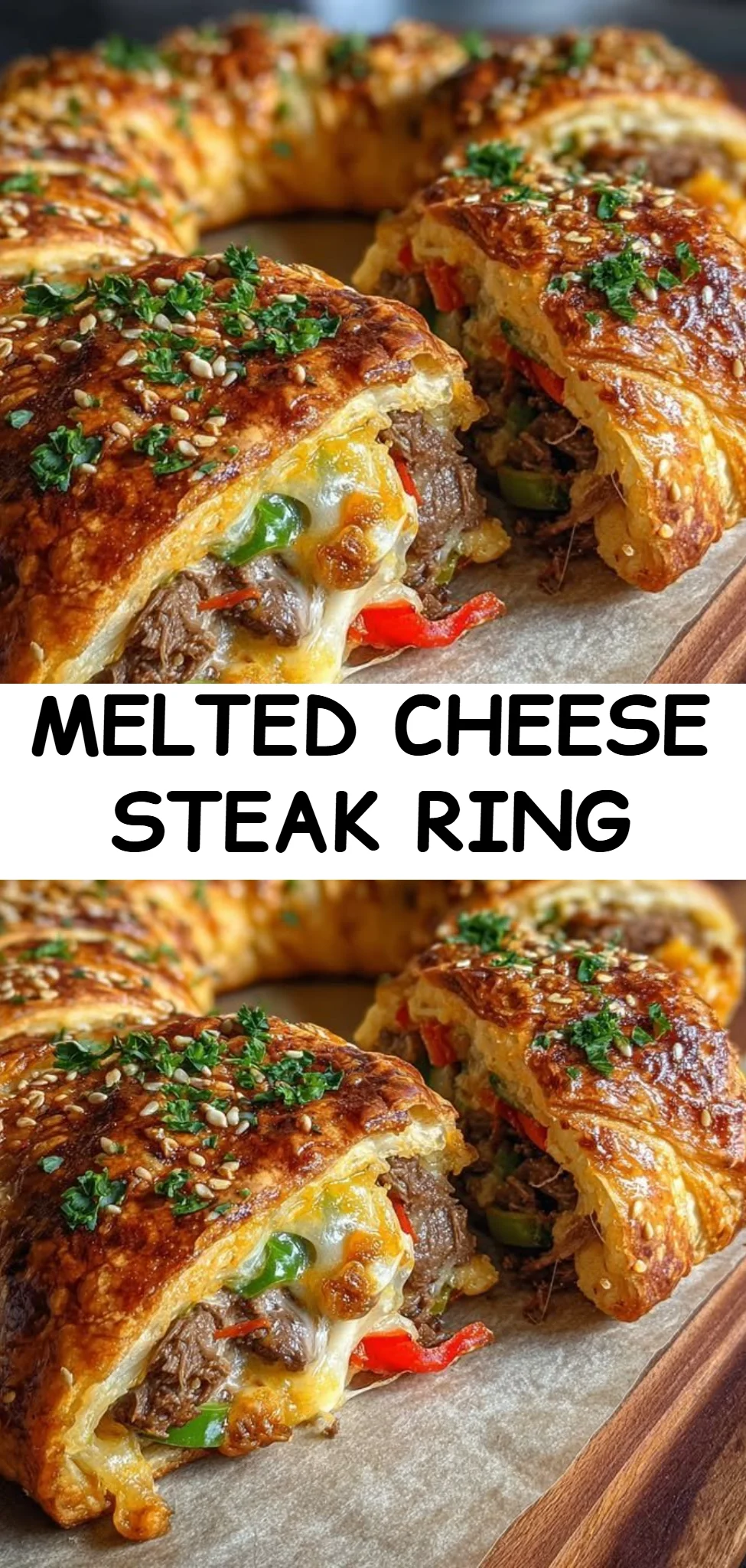 Melted Cheese Steak Ring