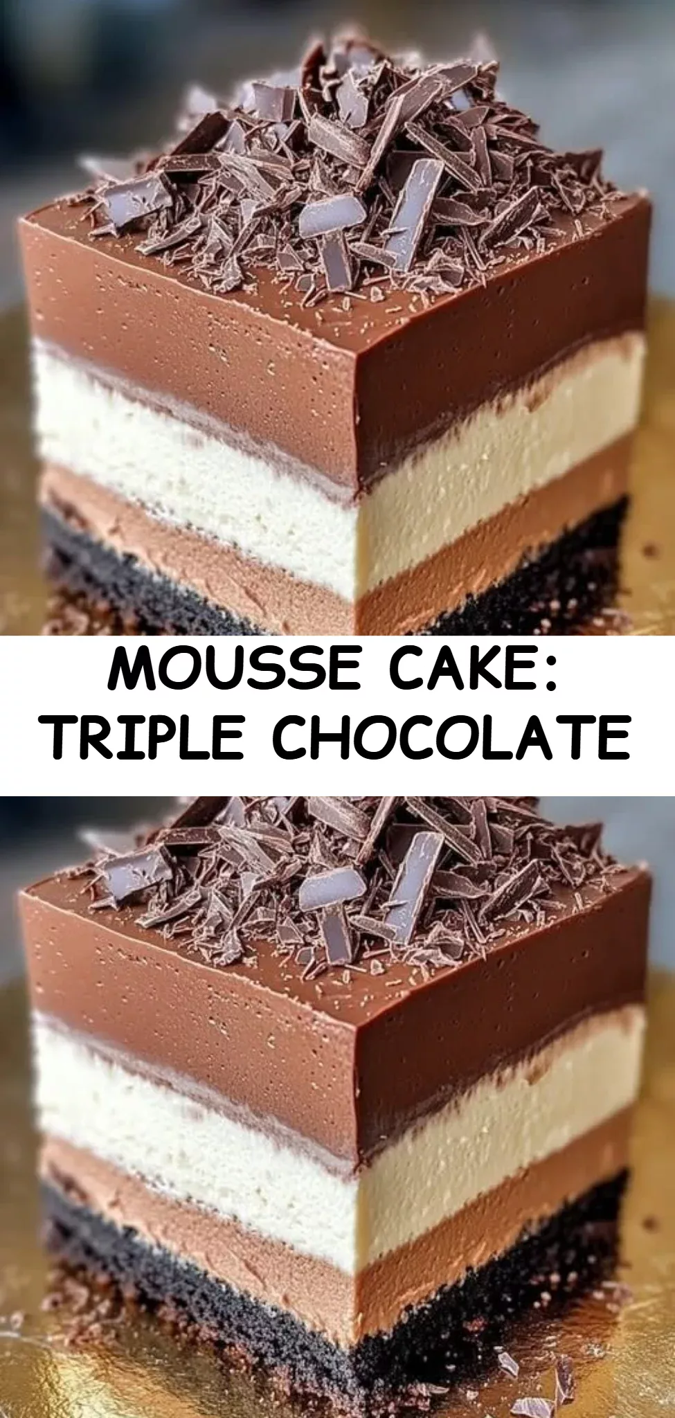 Mousse Cake: Triple Chocolate