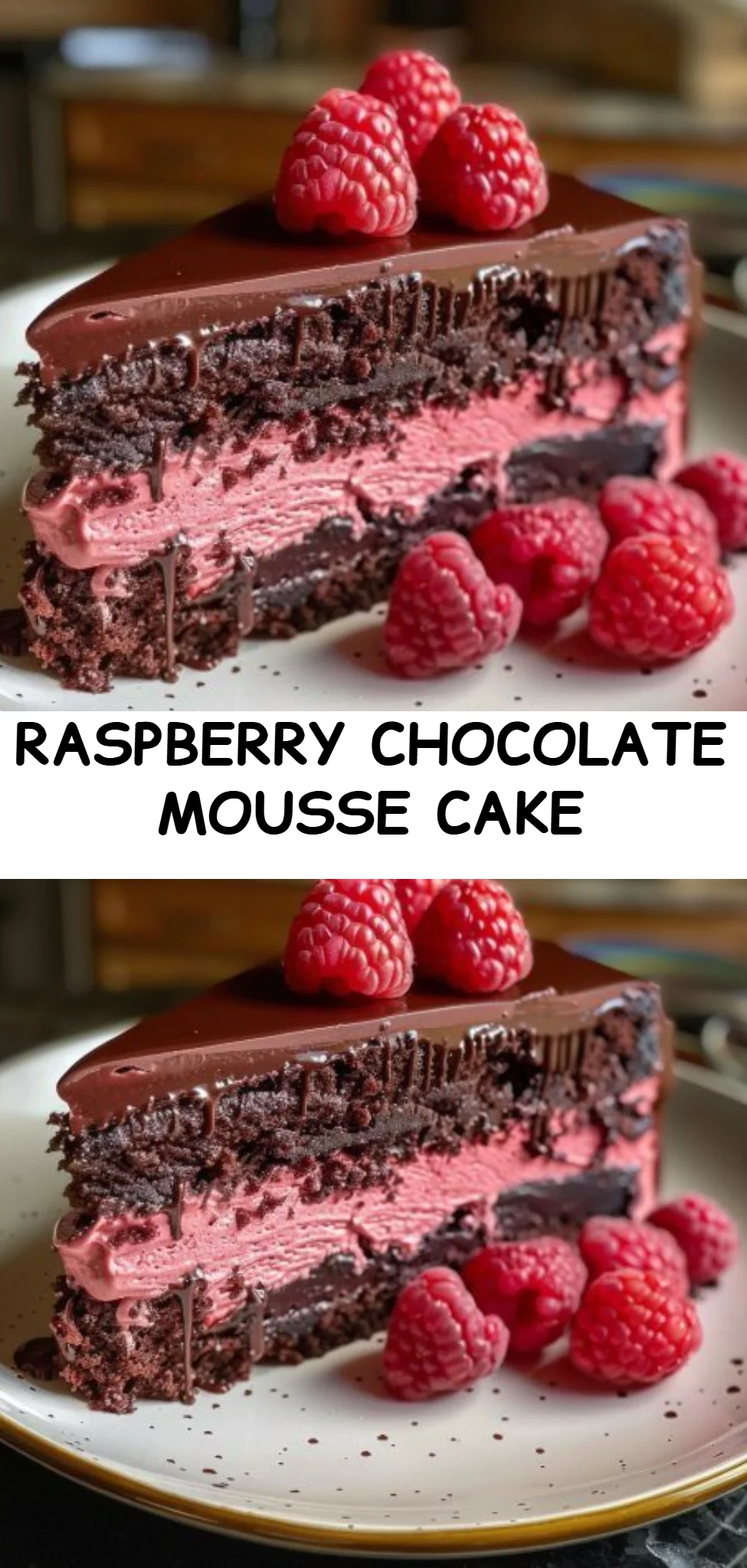 Raspberry Chocolate Mousse Cake