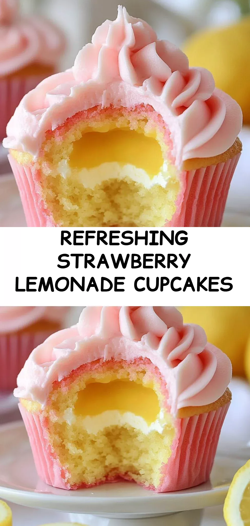 Refreshing Strawberry Lemonade Cupcakes