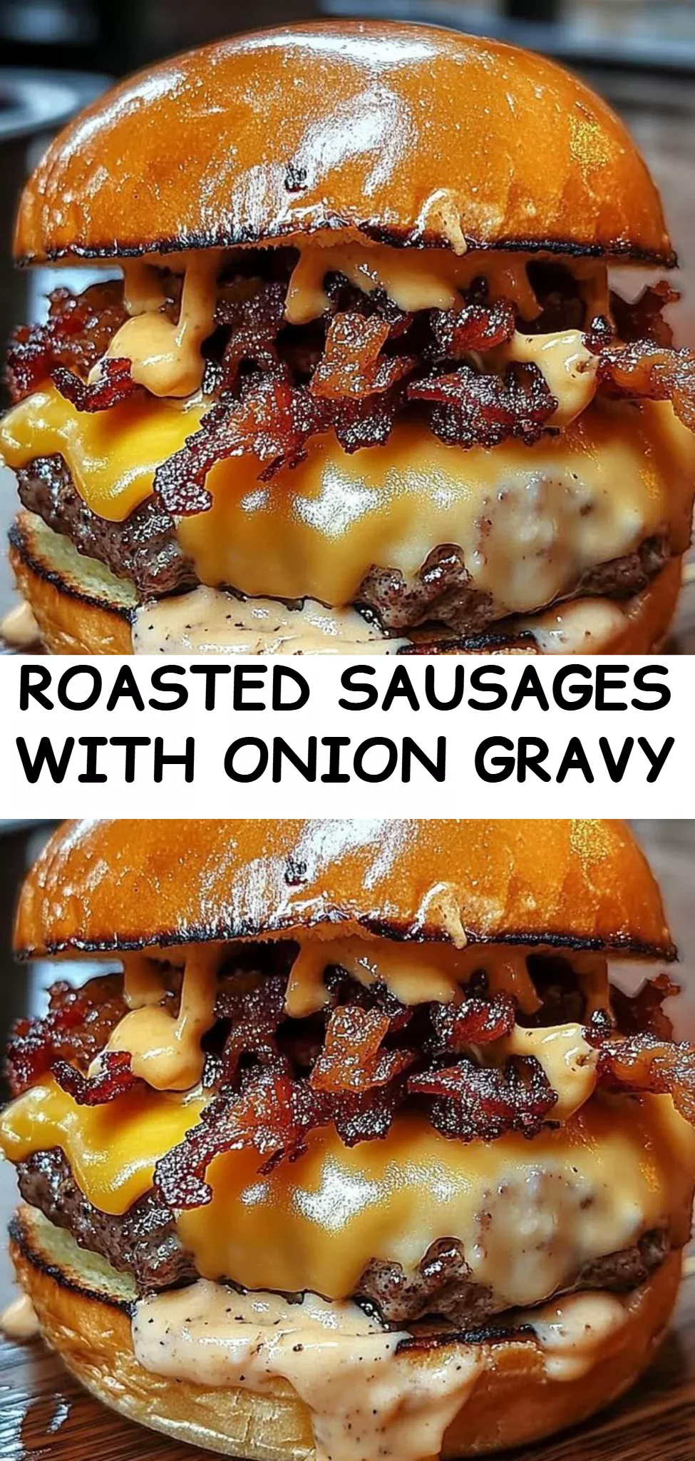 Roasted Sausages with Onion Gravy