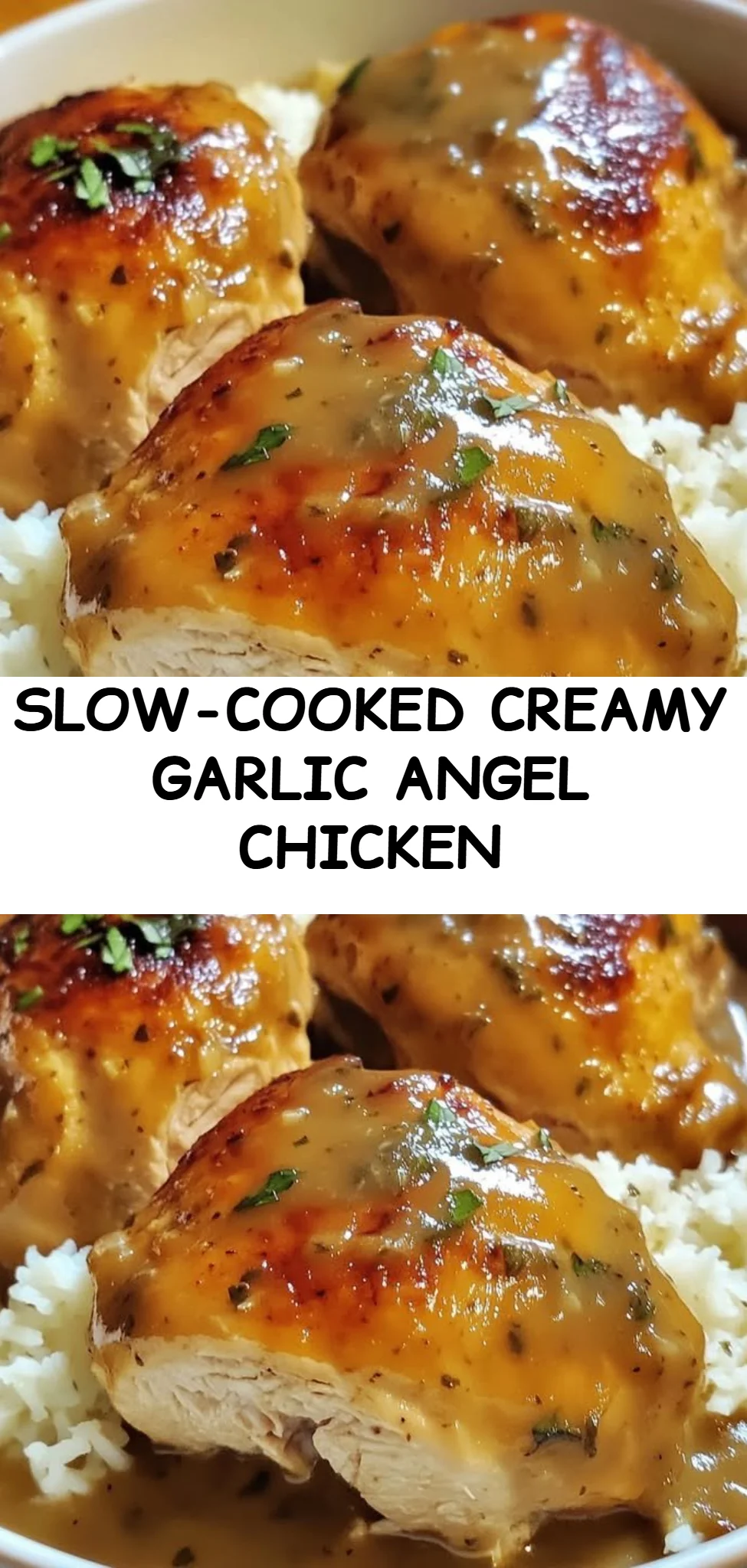 Slow-Cooked Creamy Garlic Angel Chicken