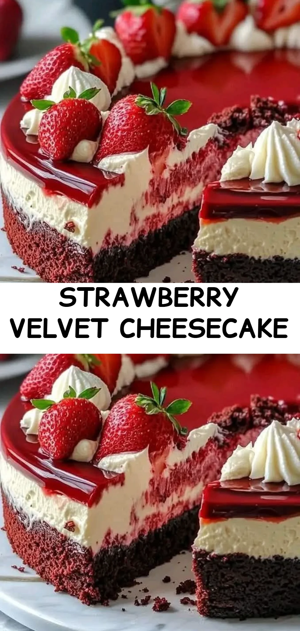 Strawberry Velvet Cheesecake