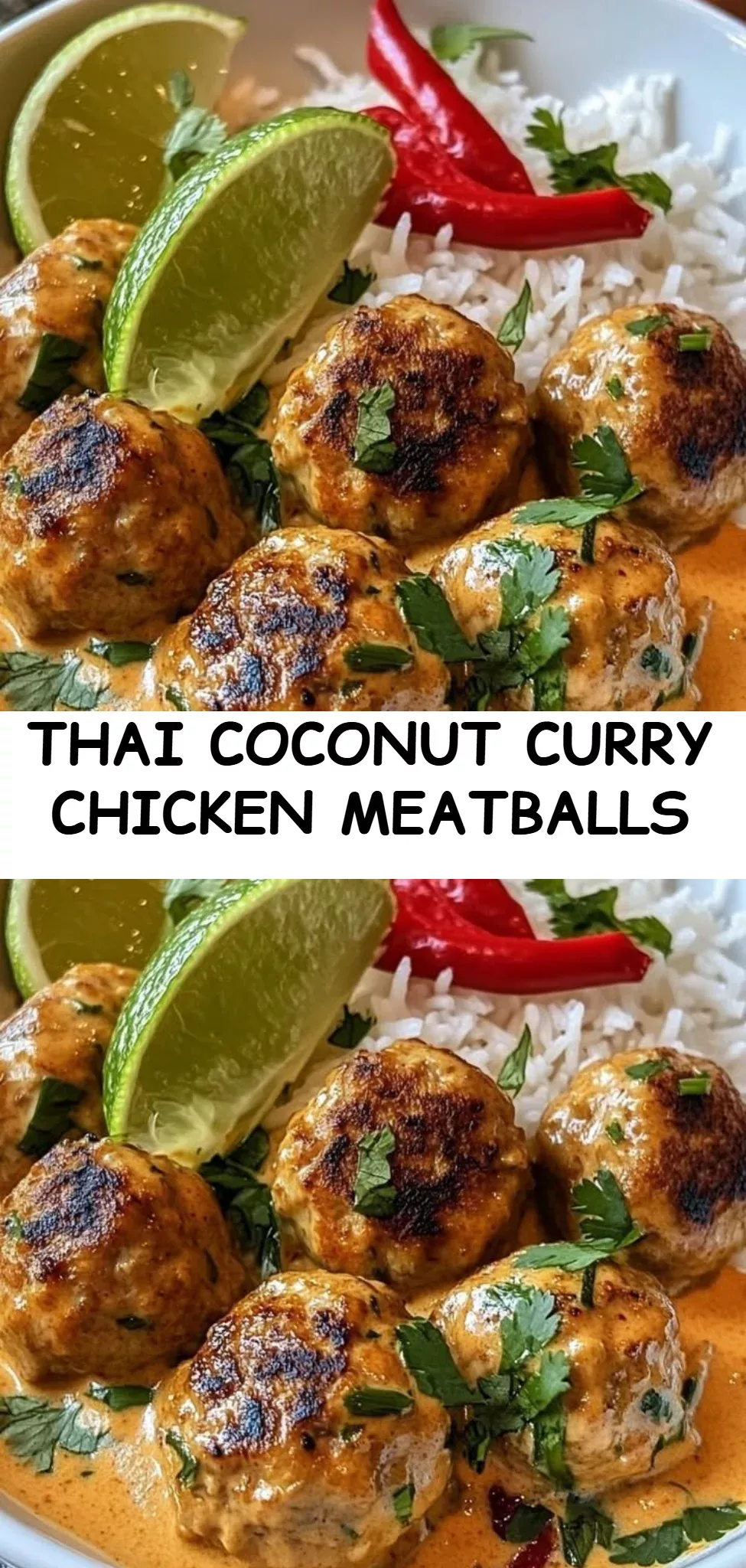 Thai Coconut Curry Chicken Meatballs