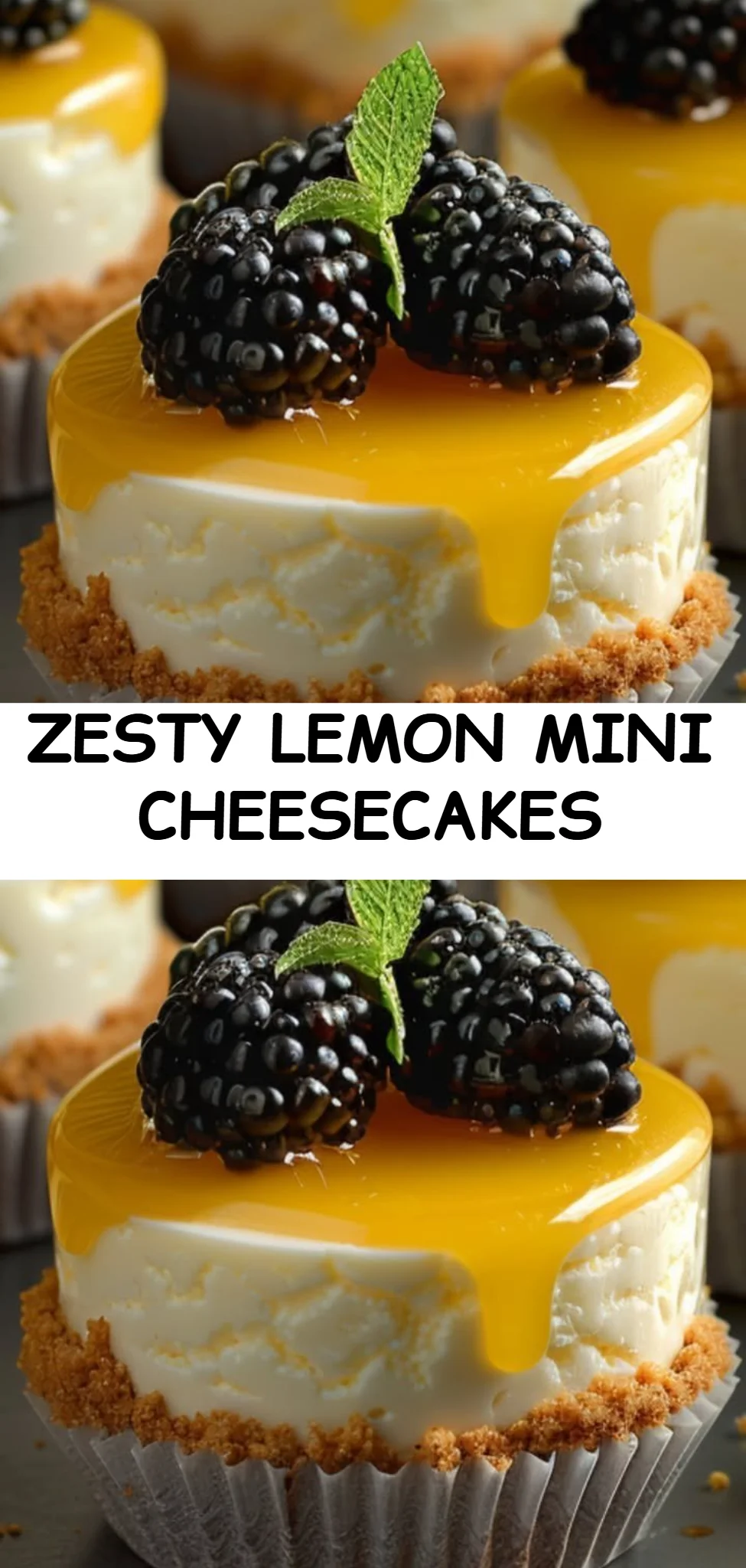 Zesty Lemon Mini Cheesecakes